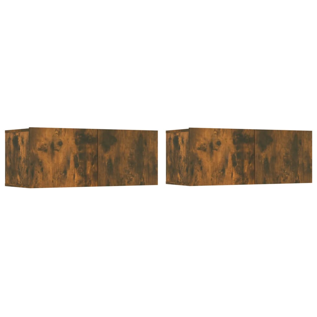 6 Piece TV Cabinet Set Smoked Oak Engineered Wood