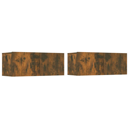 6 Piece TV Cabinet Set Smoked Oak Engineered Wood