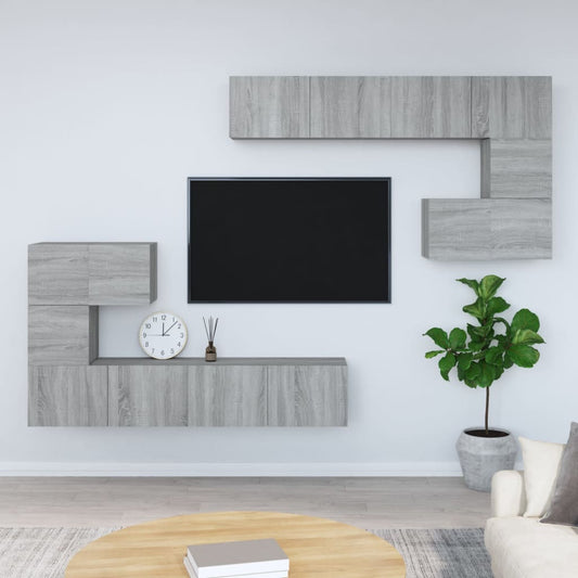 Wall-mounted TV Cabinet Grey Sonoma Engineered Wood