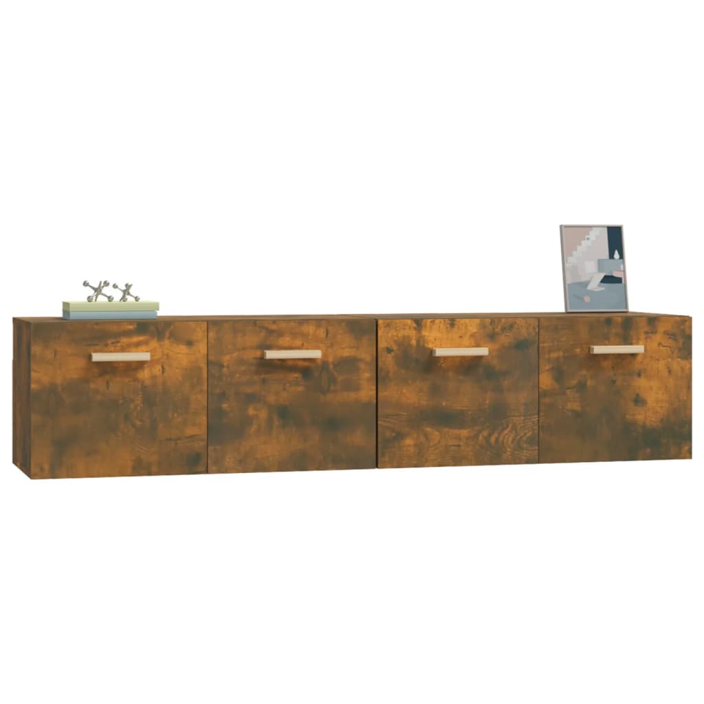 Wall Cabinets 2 pcs Smoked Oak 80x35x36.5 cm Engineered Wood