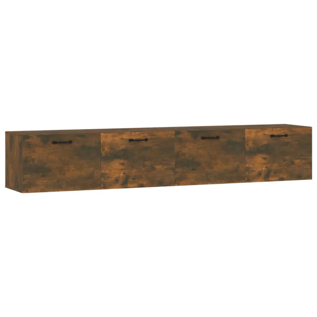 Wall Cabinets 2 pcs Smoked Oak 100x36.5x35 cm Engineered Wood