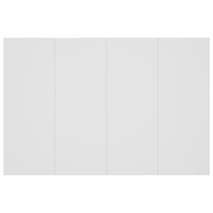 Bed Headboard with Cabinets White Engineered Wood