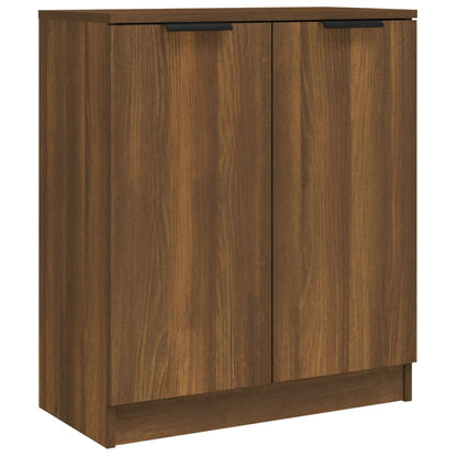 3 Piece Sideboards Brown Oak Engineered Wood