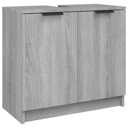 4 Piece Bathroom Cabinet Set Grey Sonoma Engineered Wood