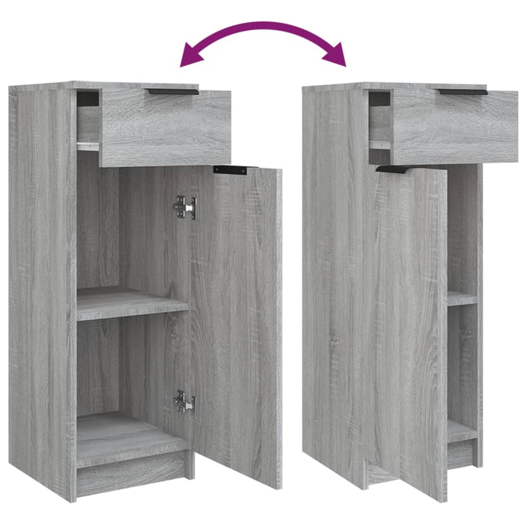 4 Piece Bathroom Cabinet Set Grey Sonoma Engineered Wood