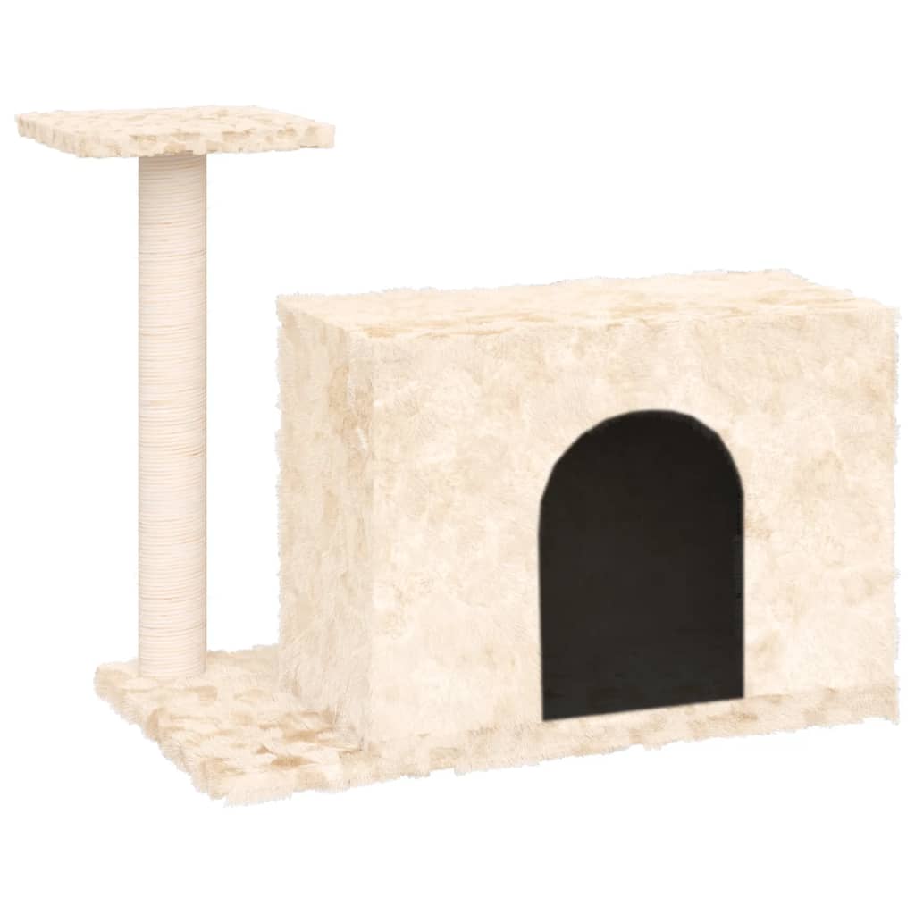 Cat Tree with Sisal Scratching Post Cream 51 cm