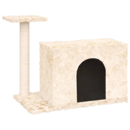 Cat Tree with Sisal Scratching Post Cream 51 cm