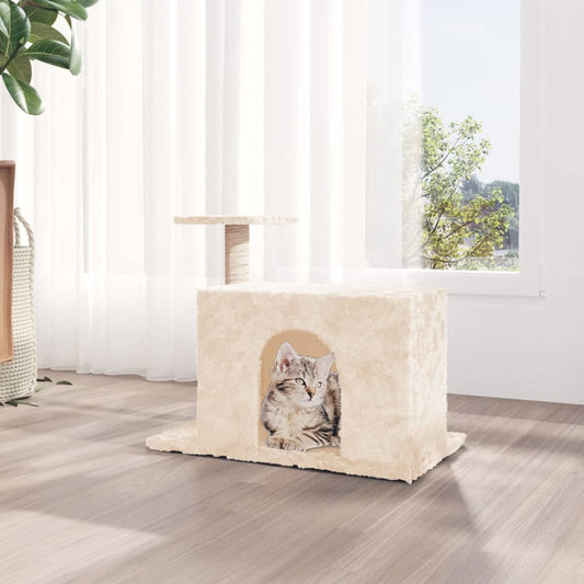 Cat Tree with Sisal Scratching Post Cream 51 cm