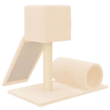 Cat Tree with Sisal Scratching Post Cream 59 cm