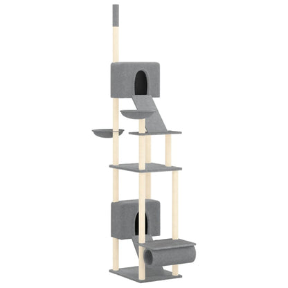 Floor to Ceiling Cat Tree Light Grey 277-303 cm