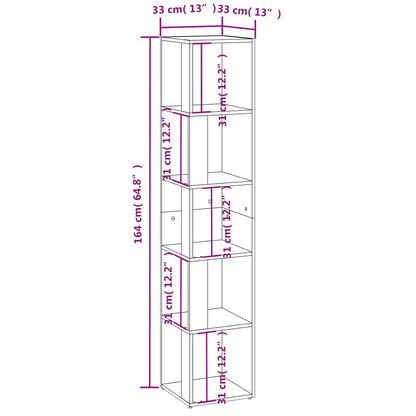 Corner Cabinet Grey Sonoma 33x33x164.5 cm Engineered Wood