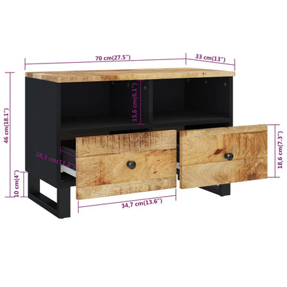 TV Cabinet 70x33x46cm Solid Wood Mango
