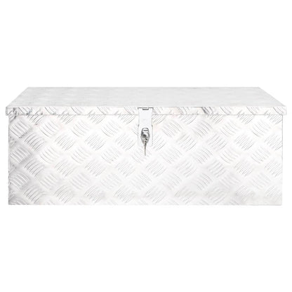 Storage Box Silver 80x39x30 cm Aluminium