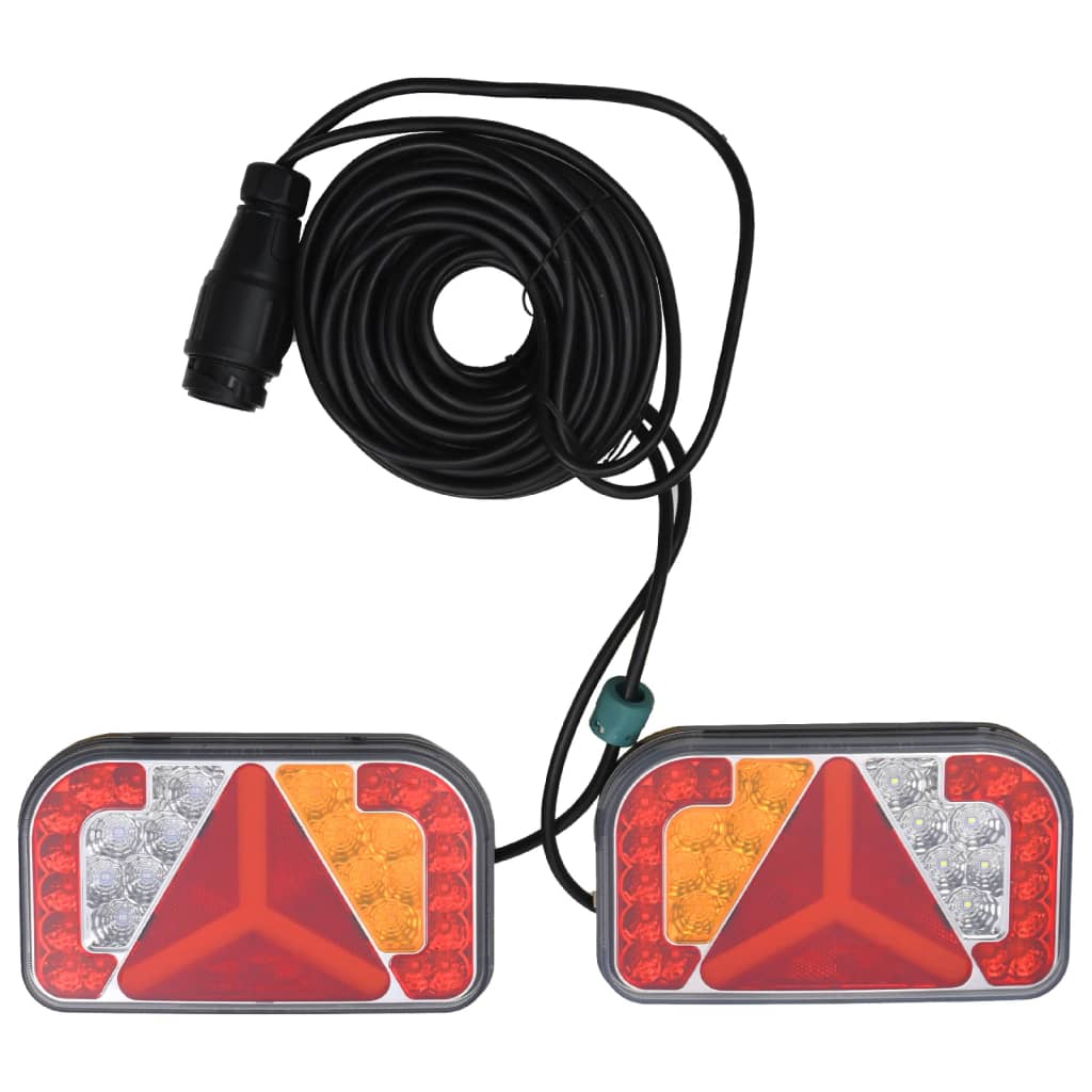 Trailer Lights 2 pcs Red 24x5x14.5 cm 12V LED Bulb