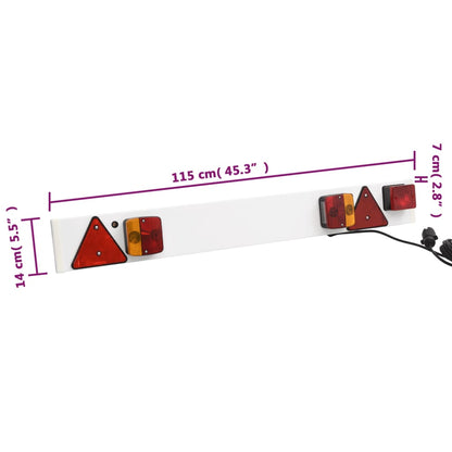 Trailer Light Red 115x7x14 cm 12V Classic Bulb