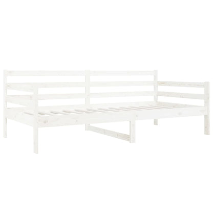 Day Bed without Mattress White 90x190cm Solid Wood Pine