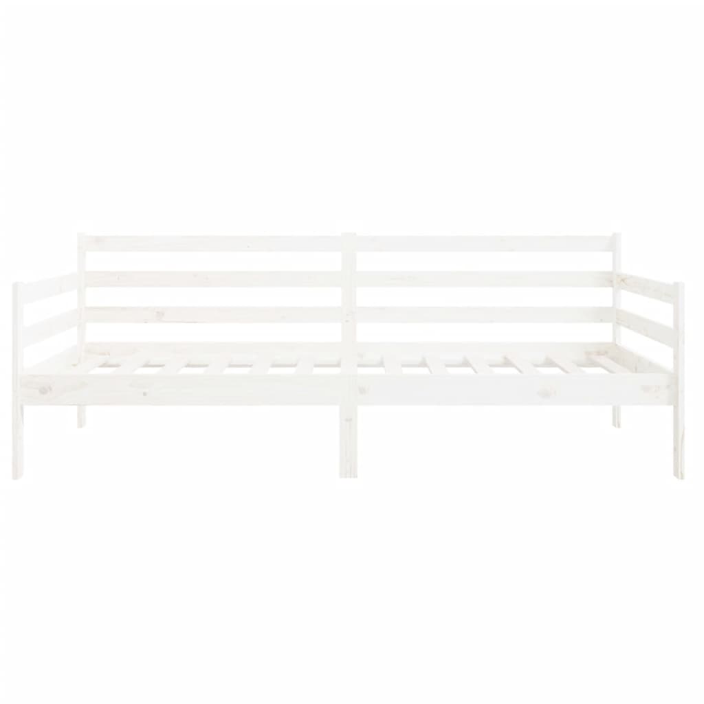 Day Bed without Mattress White 90x190cm Solid Wood Pine