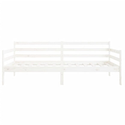 Day Bed without Mattress White 90x190cm Solid Wood Pine
