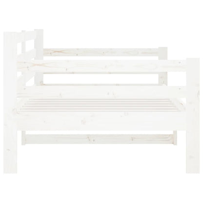 Day Bed without Mattress White 90x190cm Solid Wood Pine