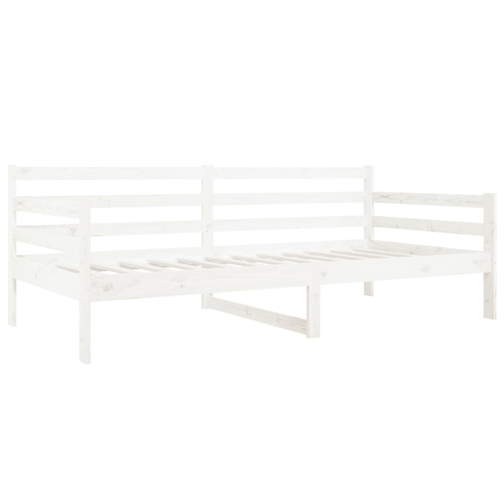 Day Bed without Mattress White 80x200cm Solid Wood Pine