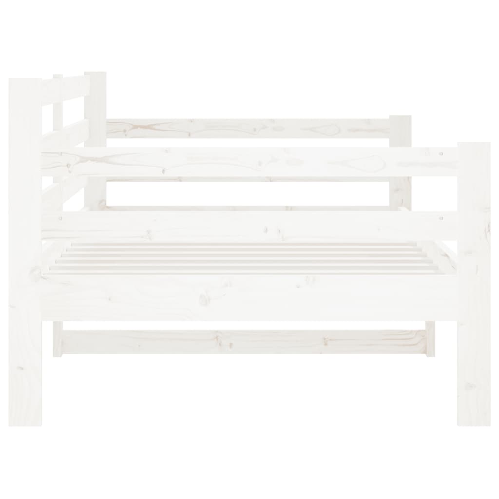 Day Bed without Mattress White 80x200cm Solid Wood Pine