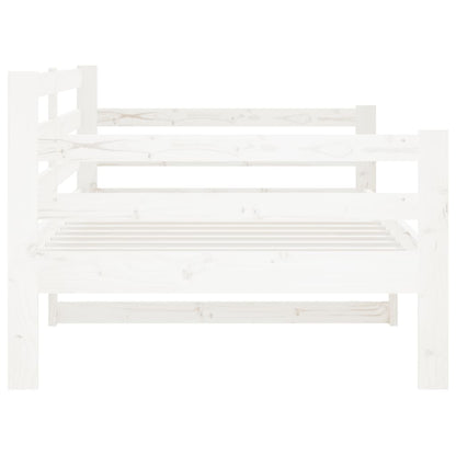Day Bed without Mattress White 80x200cm Solid Wood Pine