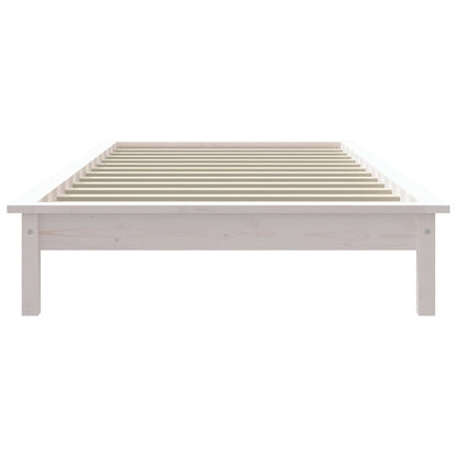 820527 vidaXL Bed Frame without Mattress White 90x200 cm Solid Wood