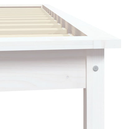 820527 vidaXL Bed Frame without Mattress White 90x200 cm Solid Wood