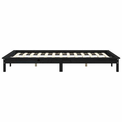 820540 vidaXL Bed Frame without Mattress Black 120x200 cm Solid Wood