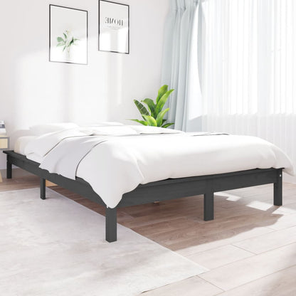 Bed Frame without Mattress Grey Small Double Solid Wood