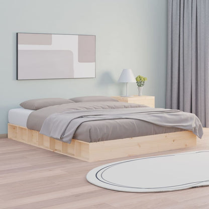 Bed Frame without Mattress 140x200 cm Solid Wood