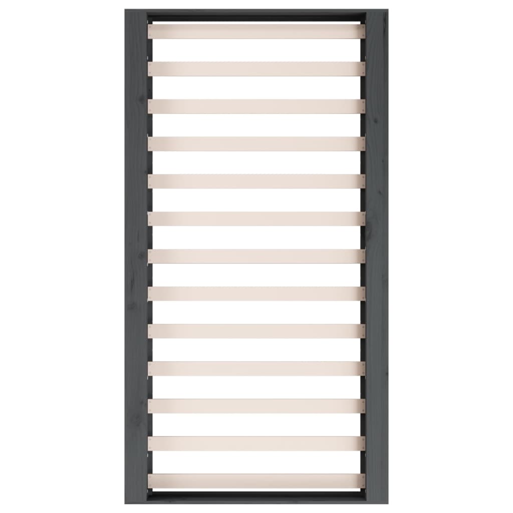 Bed Frame without Mattress Grey 135x190 cm Double Double Solid Wood