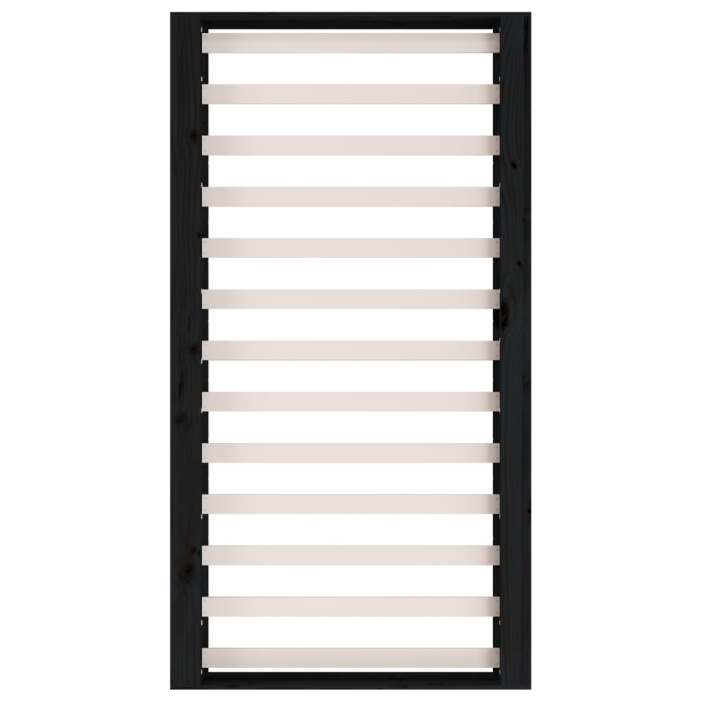 Bed Frame without Mattress Black 135x190 cm Double Double Solid Wood