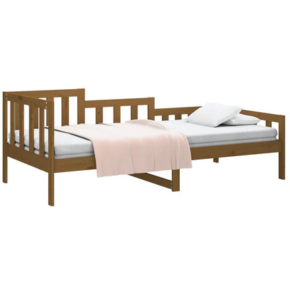 Day Bed without Mattress Honey Brown 90x190 cm Single Solid Wood Pine