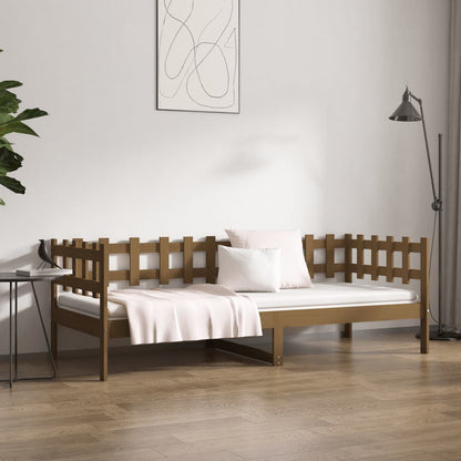 Day Bed without Mattress Honey Brown 90x200 cm Solid Wood Pine