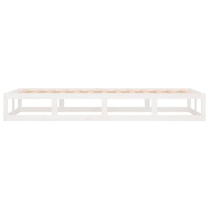 Bed Frame without Mattress White 90x200 cm Solid Wood