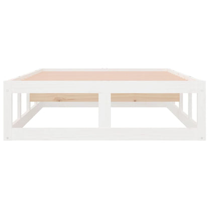 Bed Frame without Mattress White 100x200 cm Solid Wood