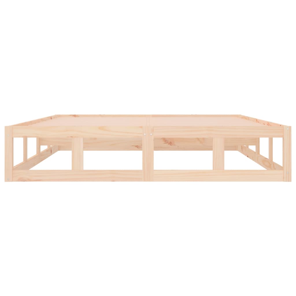Bed Frame without Mattress 140x200 cm Solid Wood