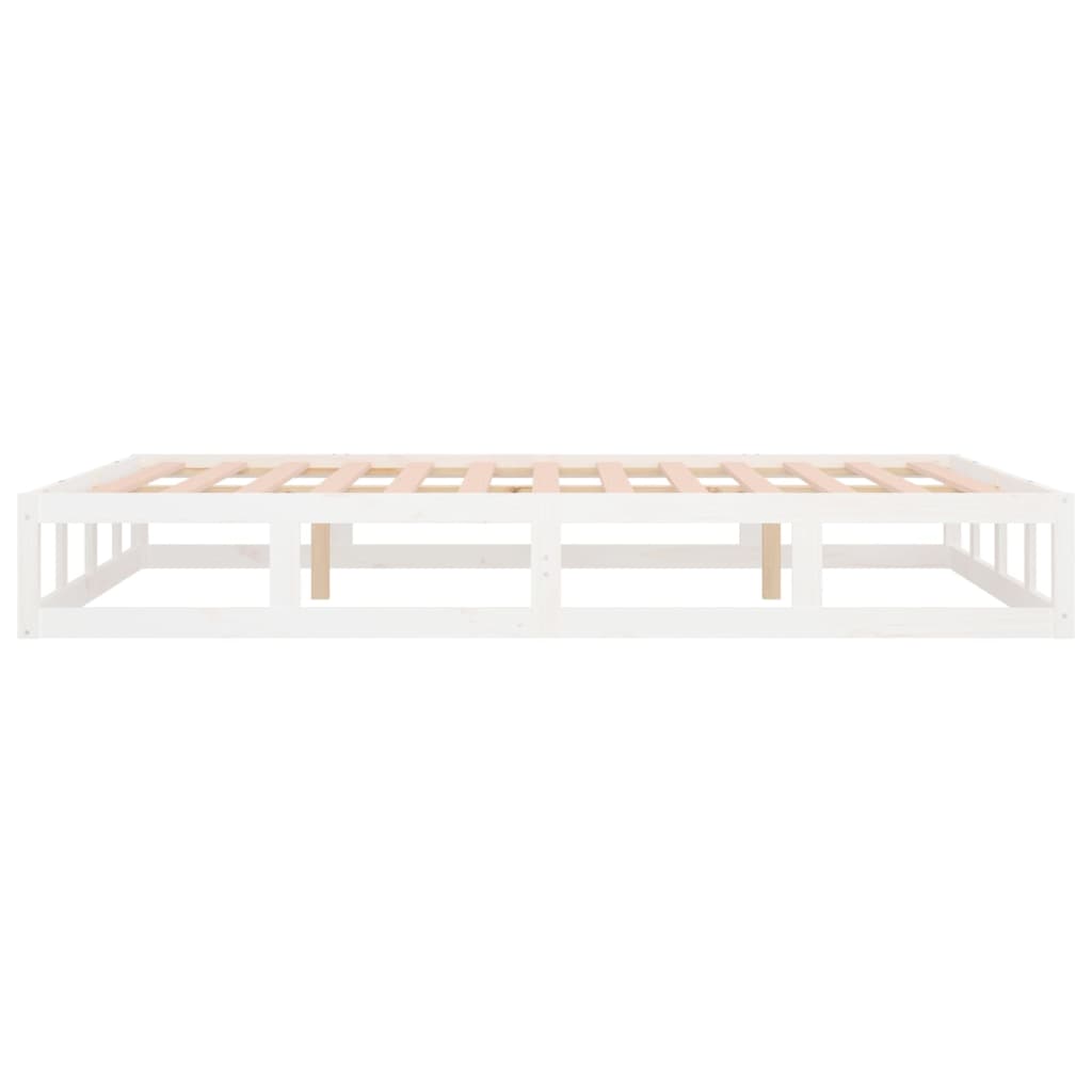 Bed Frame without Mattress White 140x200 cm Solid Wood