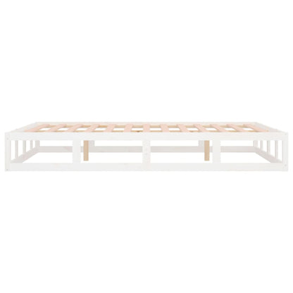 Bed Frame without Mattress White 140x200 cm Solid Wood