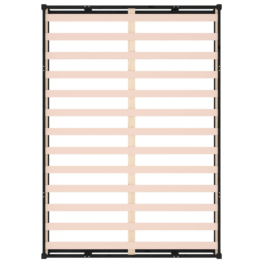 Bed Frame without Mattress Black 200x200 cm Solid Wood