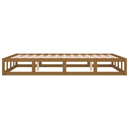 Bed Frame without Mattress Honey Brown 120x190 cm Small Double  Solid Wood