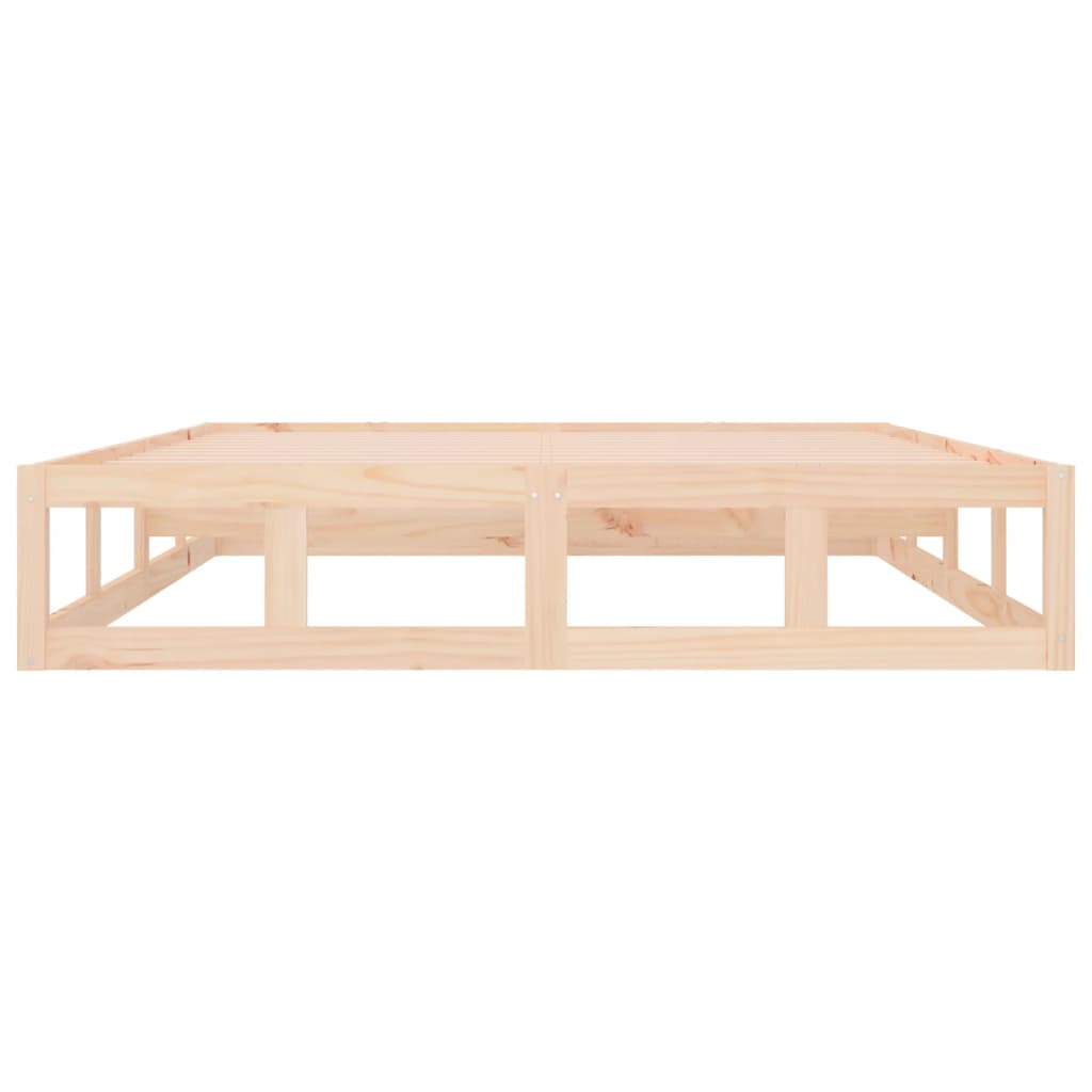 Bed Frame without Mattress 135x190 cm Double Double Solid Wood