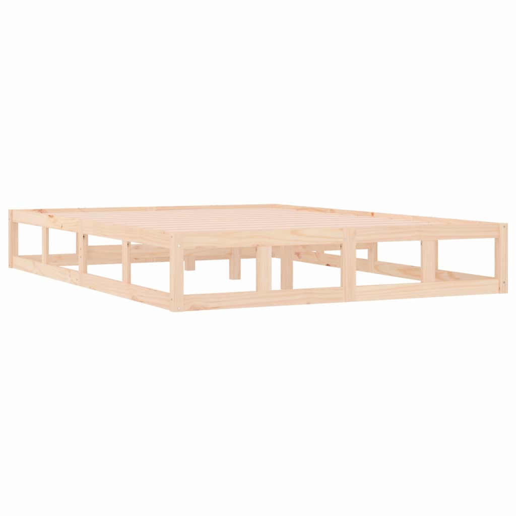 Bed Frame without Mattress 140x190 cm Solid Wood