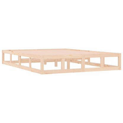 Bed Frame without Mattress 140x190 cm Solid Wood