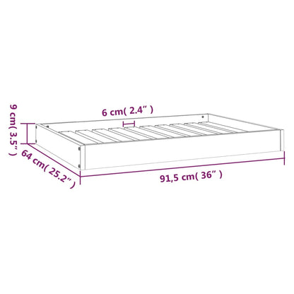 Dog Bed 91.5x64x9 cm Solid Wood Pine