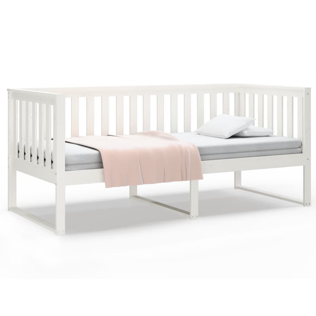 Day Bed without Mattress White 90x200 cm Solid Wood Pine