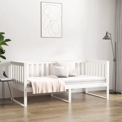 Day Bed without Mattress White 90x200 cm Solid Wood Pine