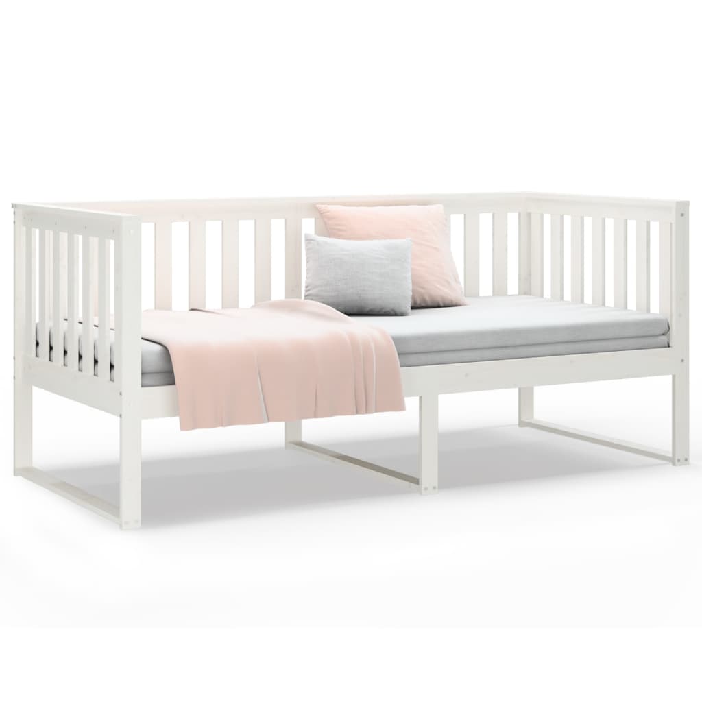 Day Bed without Mattress White 90x200 cm Solid Wood Pine