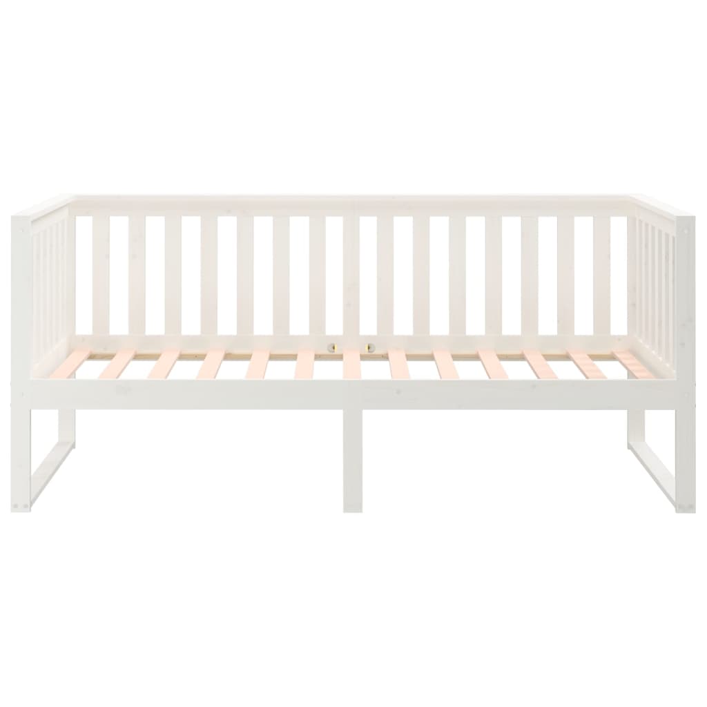 Day Bed without Mattress White 90x200 cm Solid Wood Pine